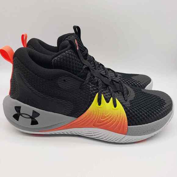 Under Armour Embiid One Black Grey Men's Sneakers 3023086-001 Size 12 NEW - Picture 1 of 12